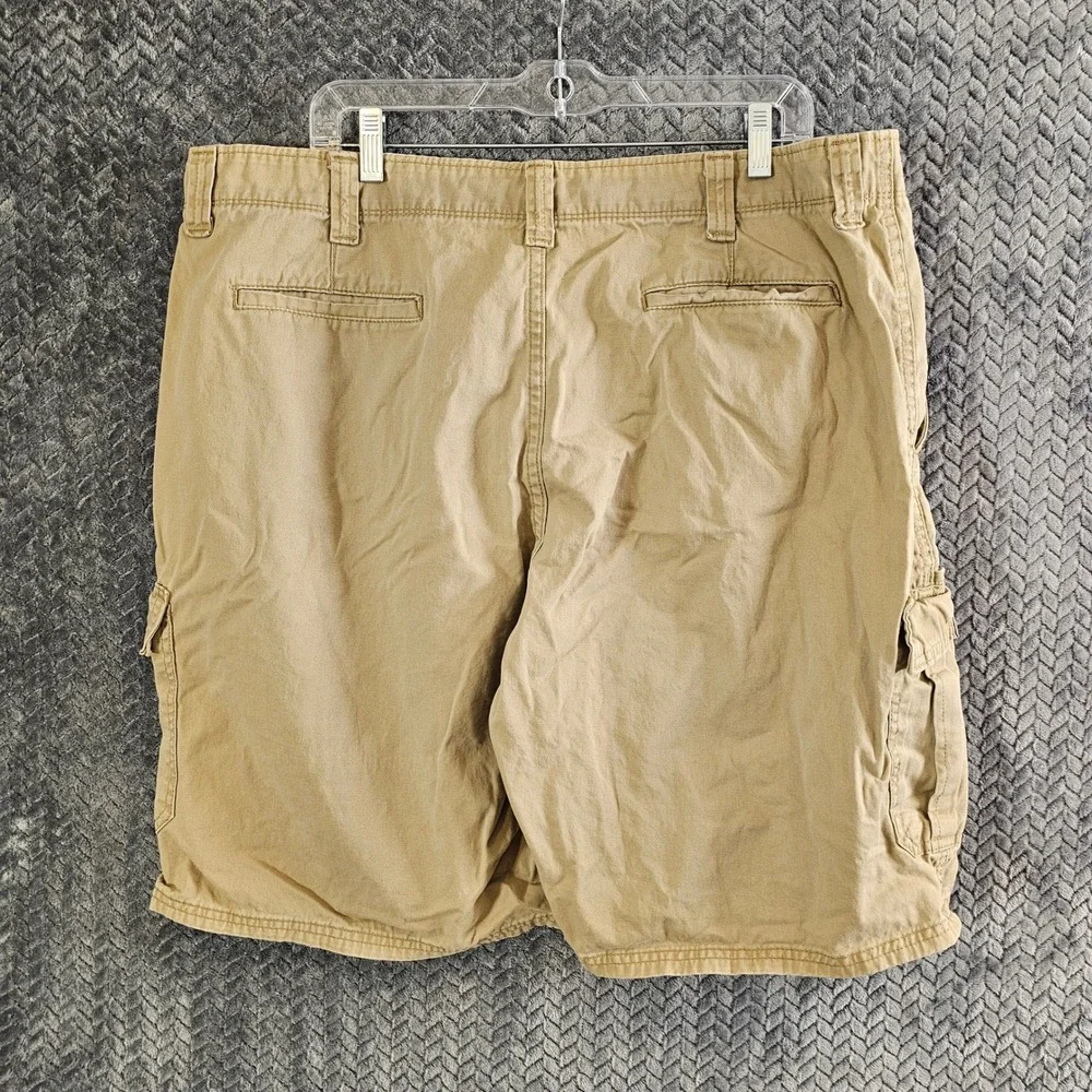 Wrangler Mens Tan Khaki‎ Cargo Shorts 100% Cotton Size 40 60ACTGR Utility Hiking